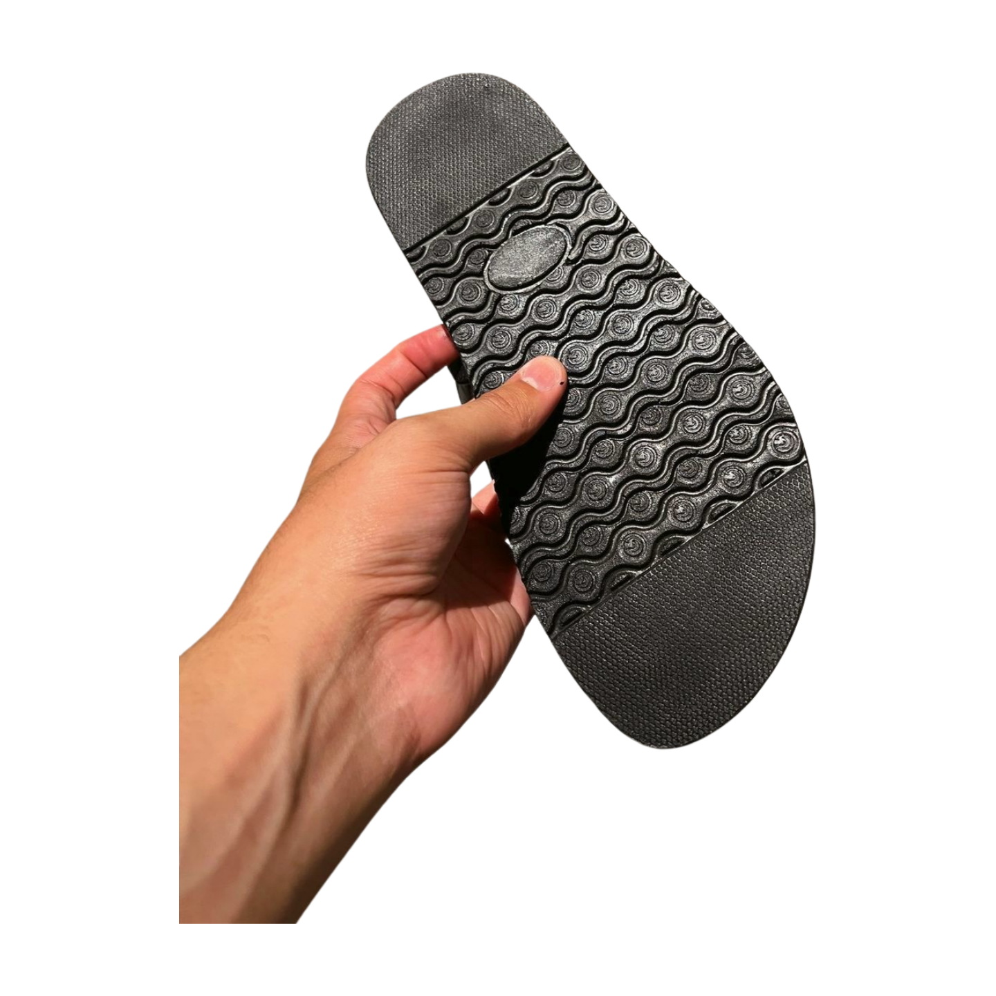 Black Ostritch - Men Leather Sandals