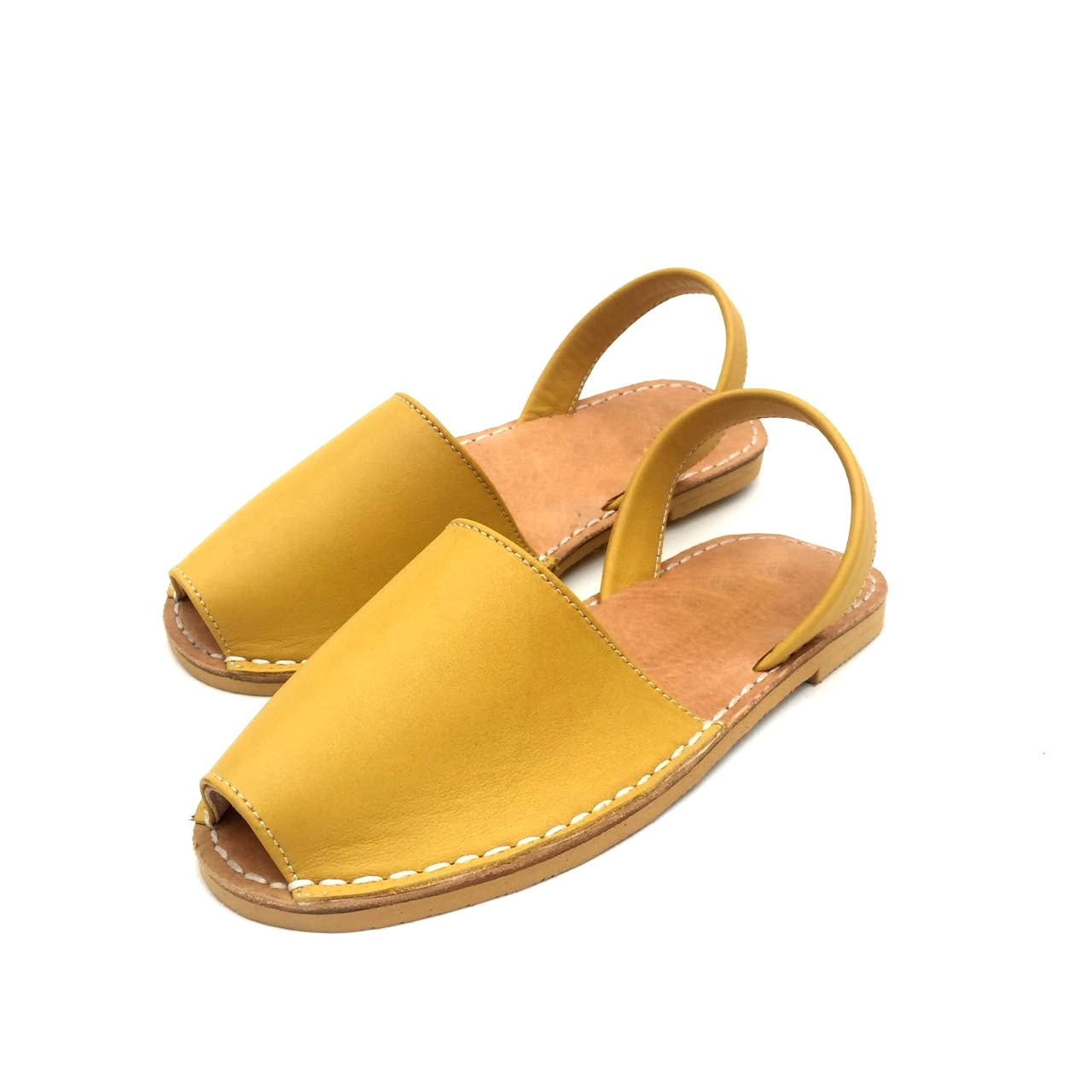 Yellow Avarcas - Women Leather Sandals
