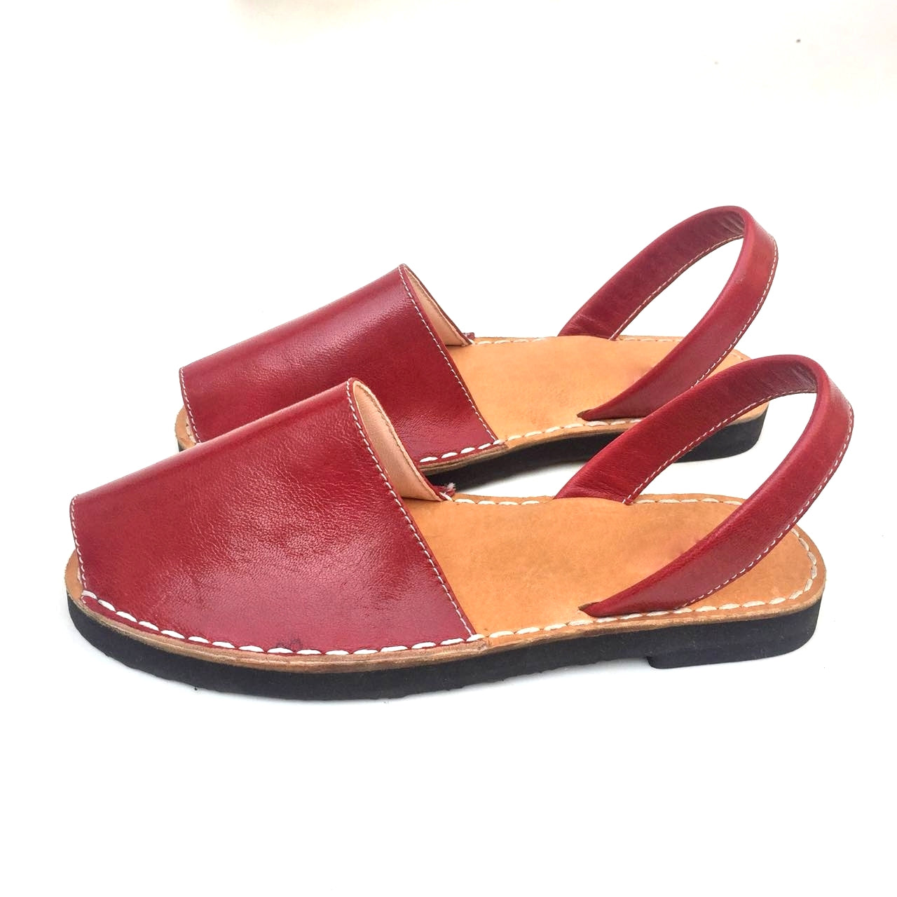 Red Avarcas - Women Leather Sandals