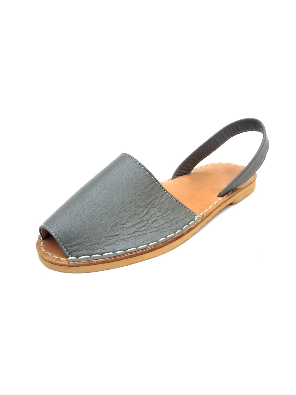 Grey Avarcas - Women Leather Sandals