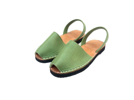 Olive Avarcas - Women Leather Sandals