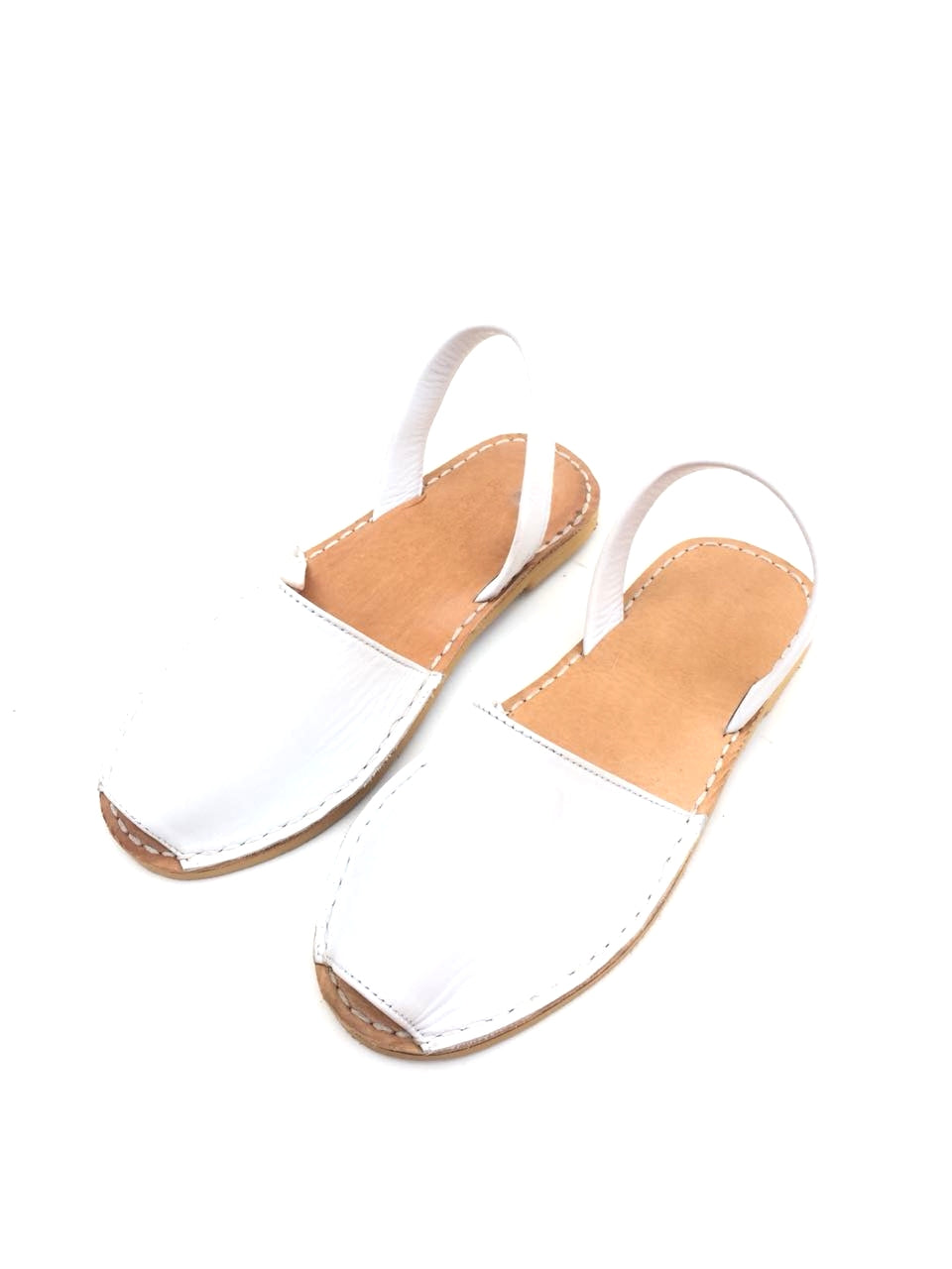 White Avarcas - Women Leather Sandals