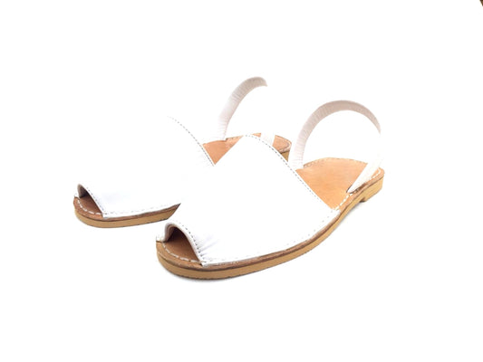 White Avarcas - Women Leather Sandals