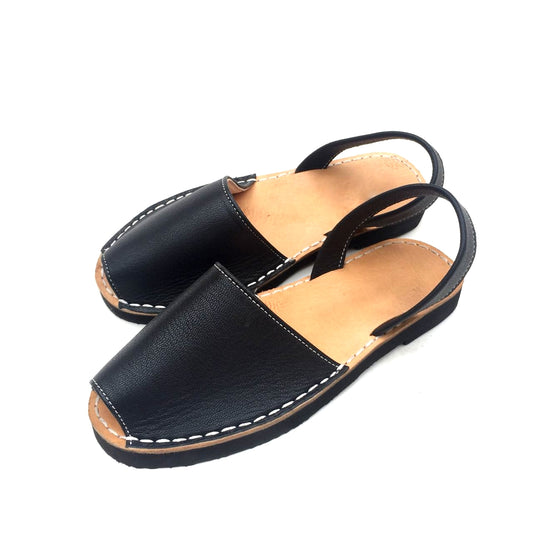 Black Avarcas - Women Leather Sandals