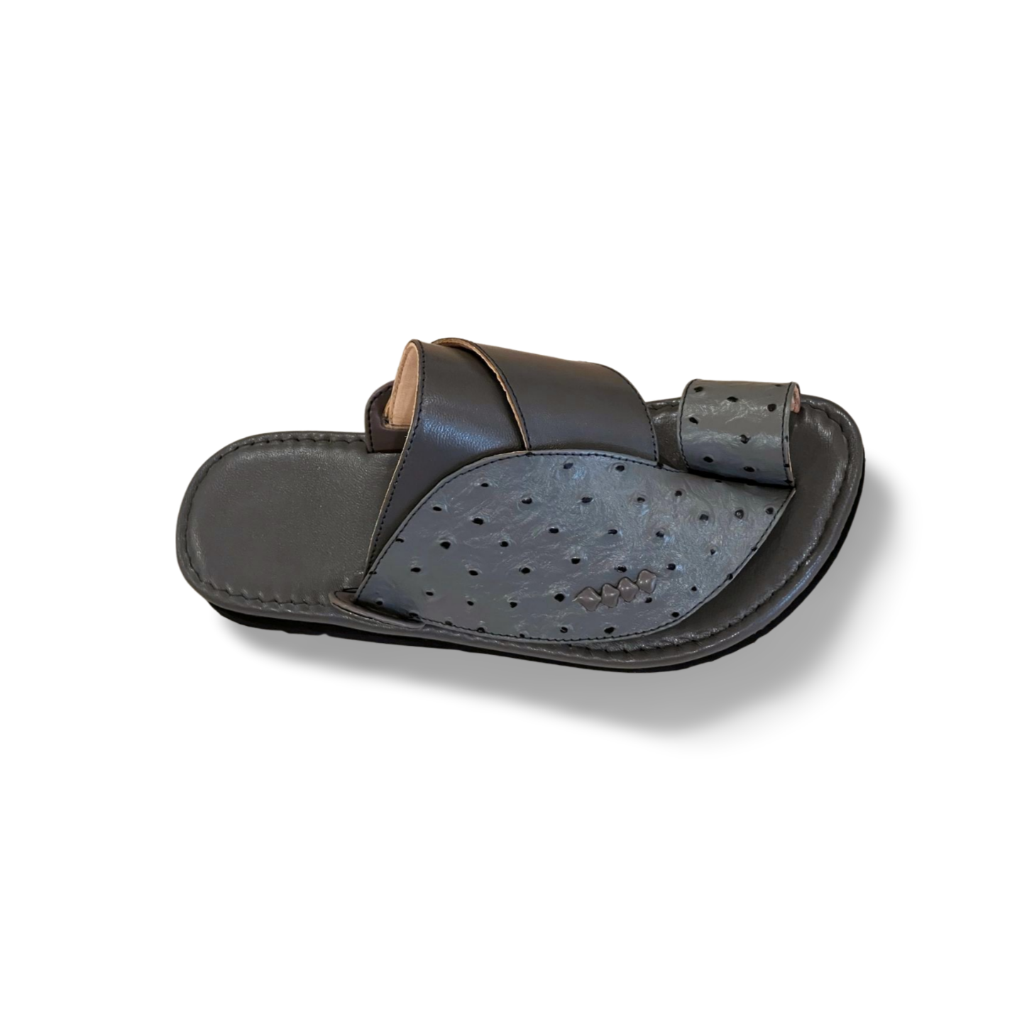 Grey Ostritch - Men Leather Sandals