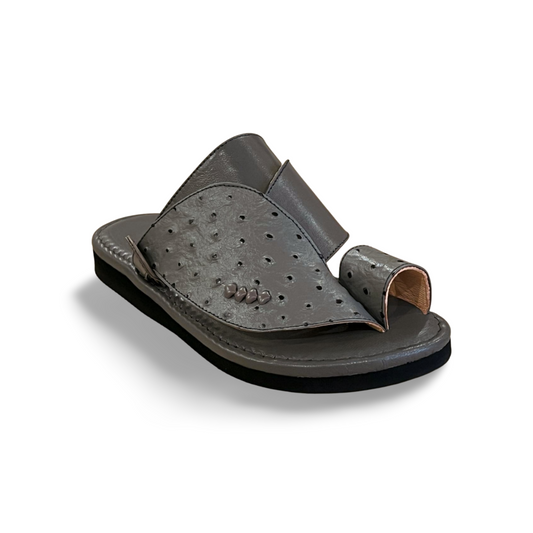 Grey Ostritch - Men Leather Sandals