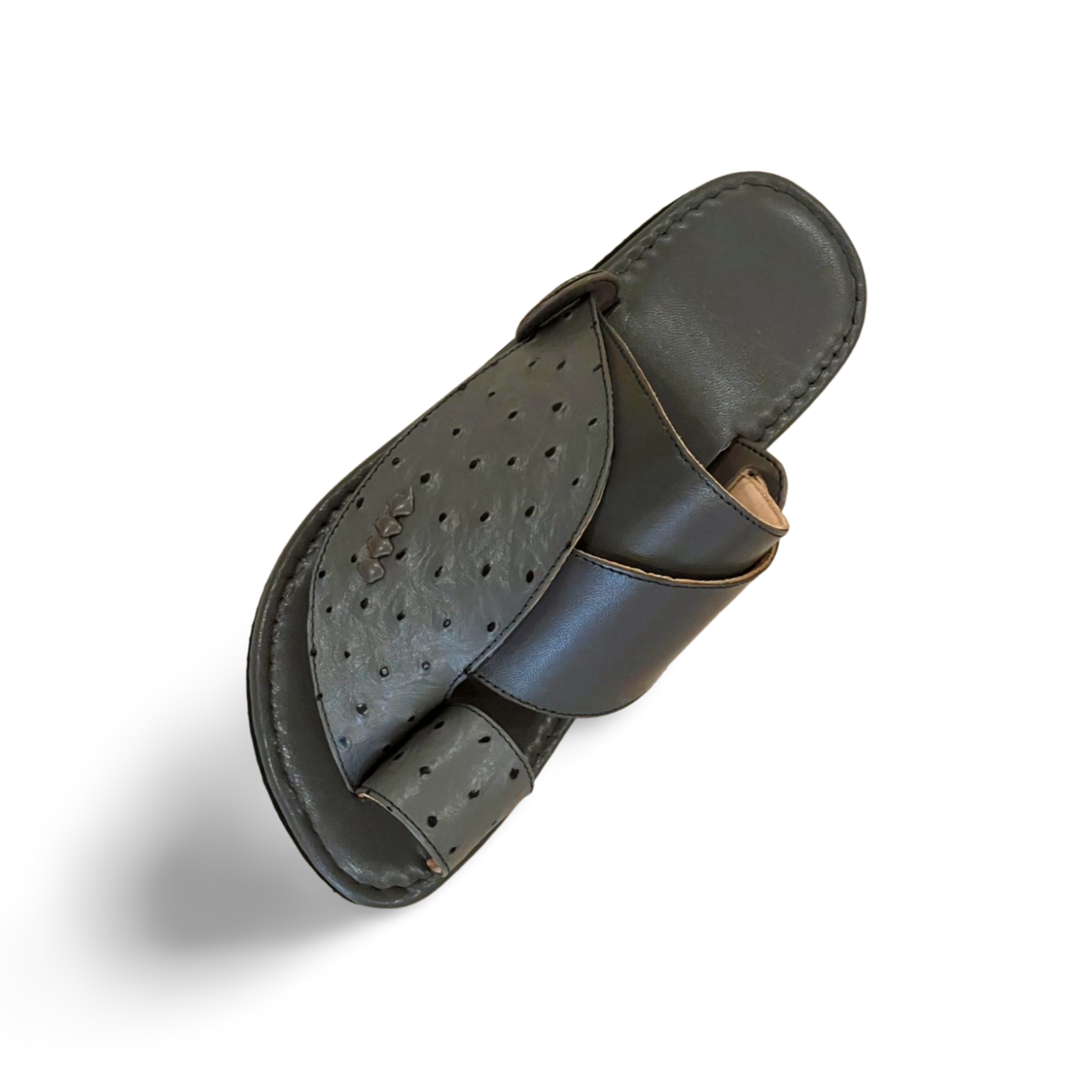 Grey Ostritch - Men Leather Sandals