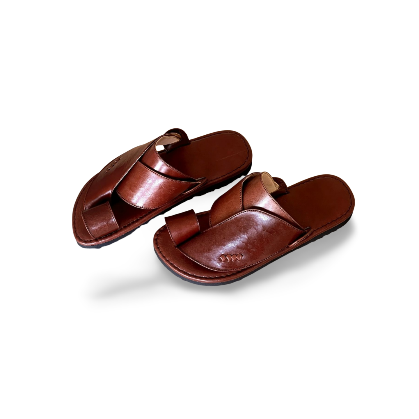 Brown Goat Leather Saudi Style Shoes - MEN