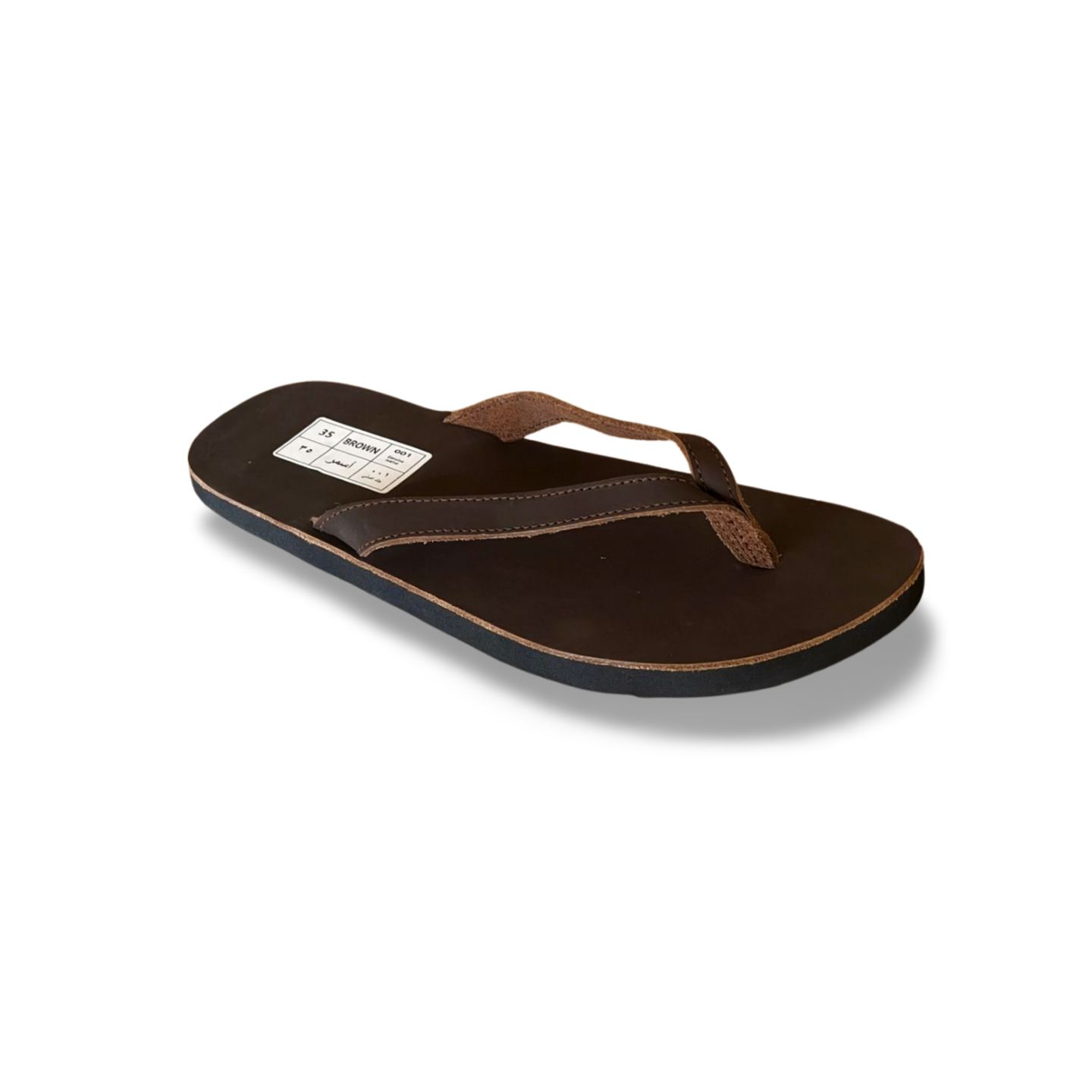 Brown Buffalo Nubuck Leather Flip Flops - Women