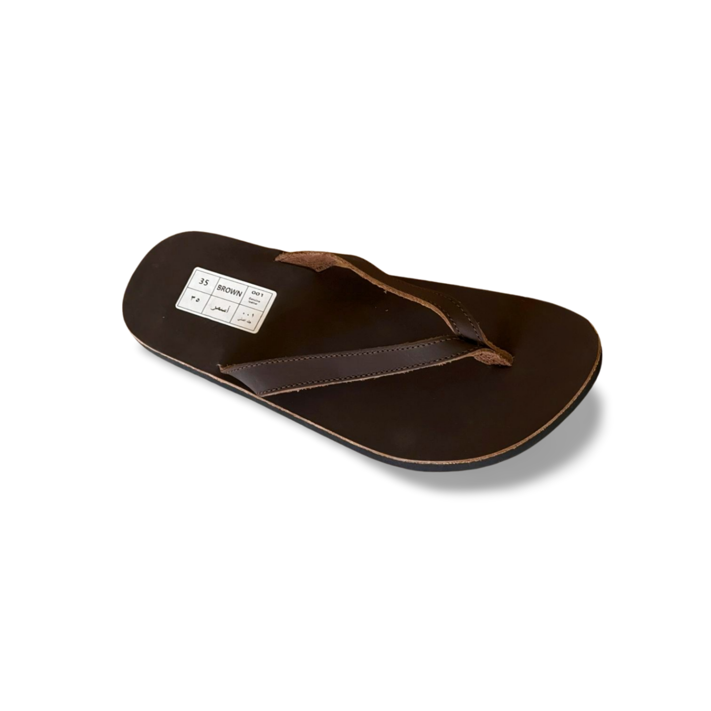 Brown Buffalo Nubuck Leather Flip Flops - Women