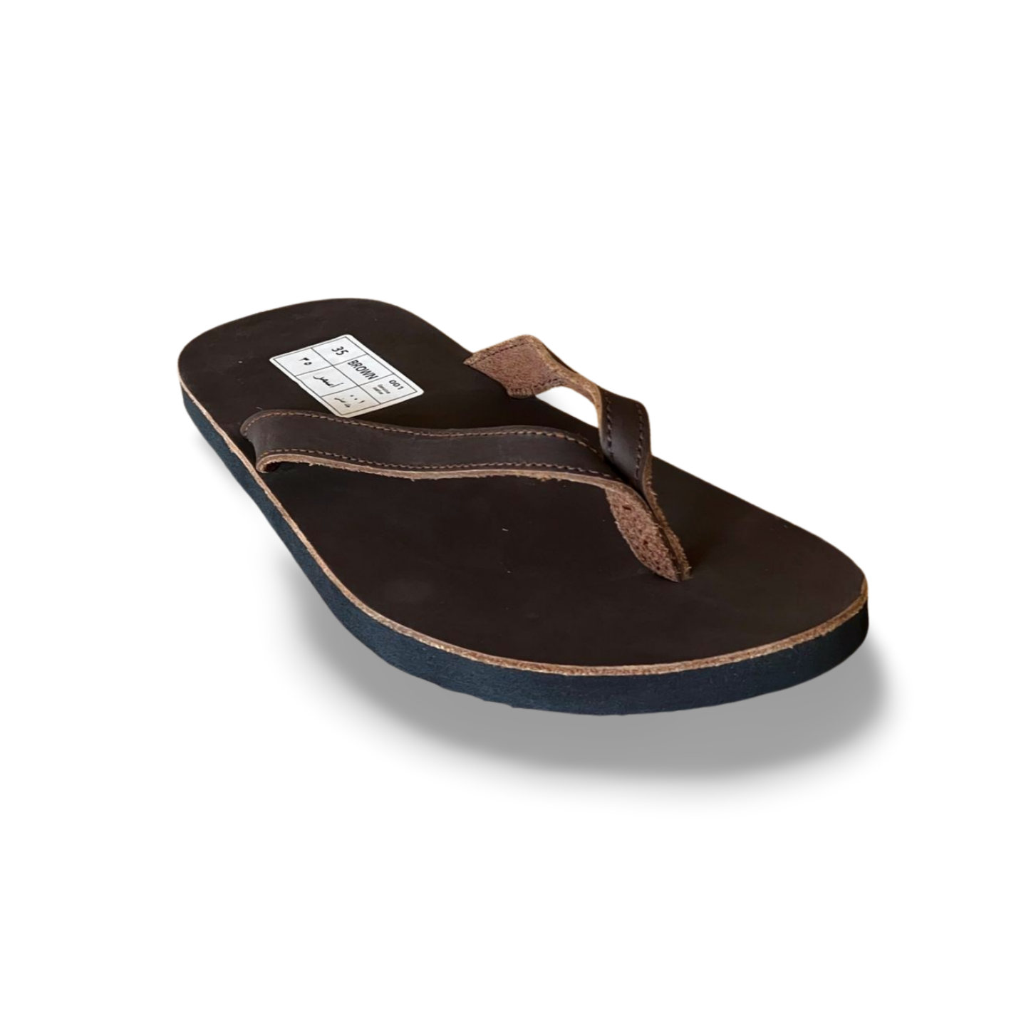 Brown Buffalo Nubuck Leather Flip Flops - Women