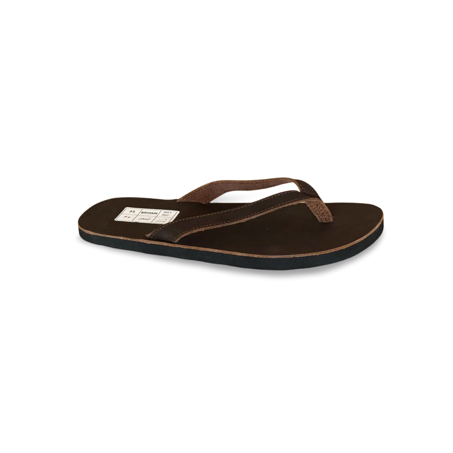 Brown Buffalo Nubuck Leather Flip Flops - Women