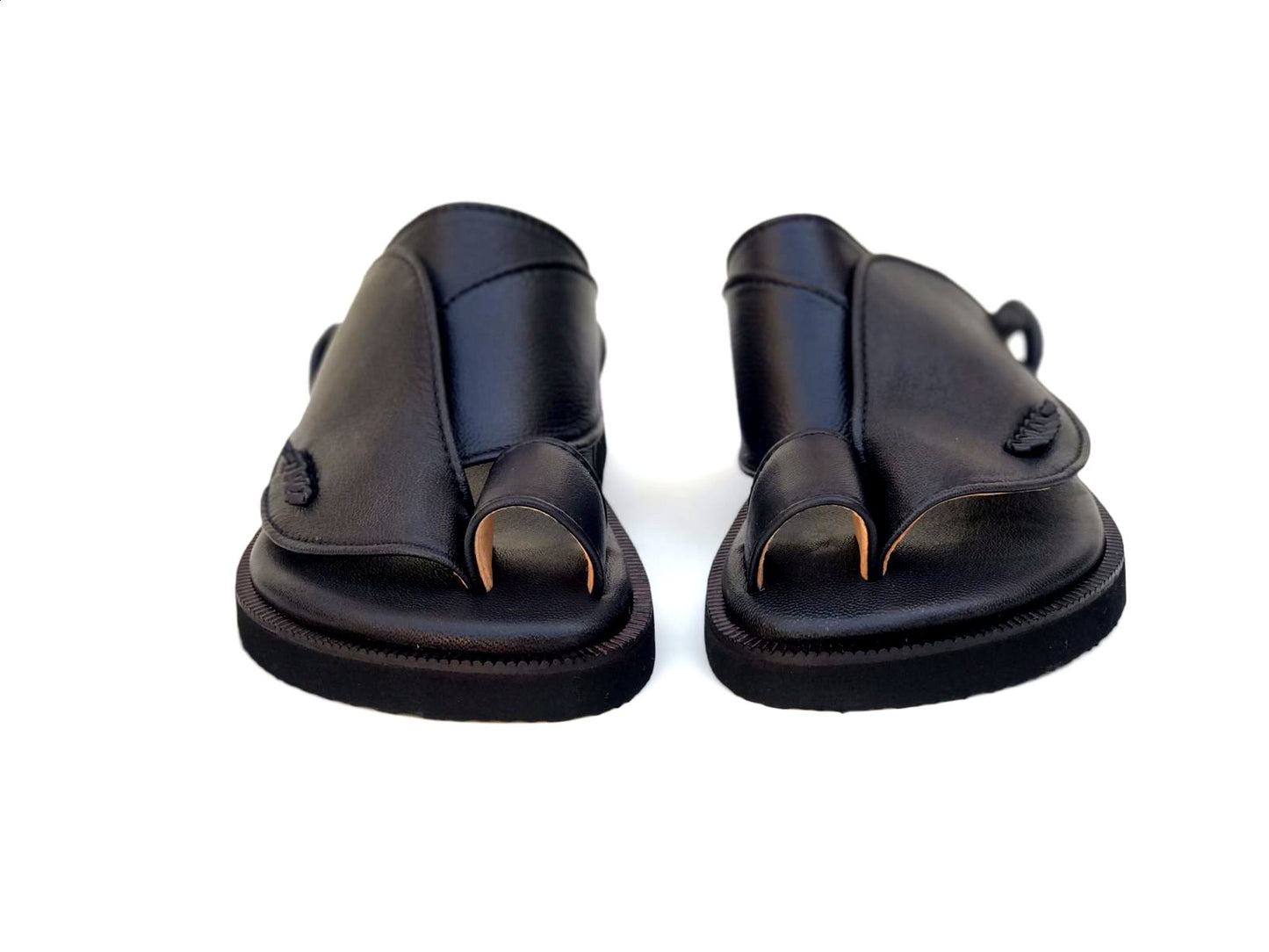 Black Khaleeji -  Men Leather Sandals