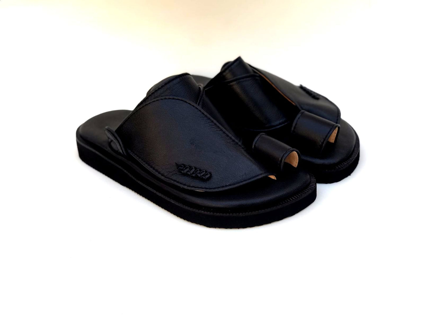 Black Khaleeji -  Men Leather Sandals