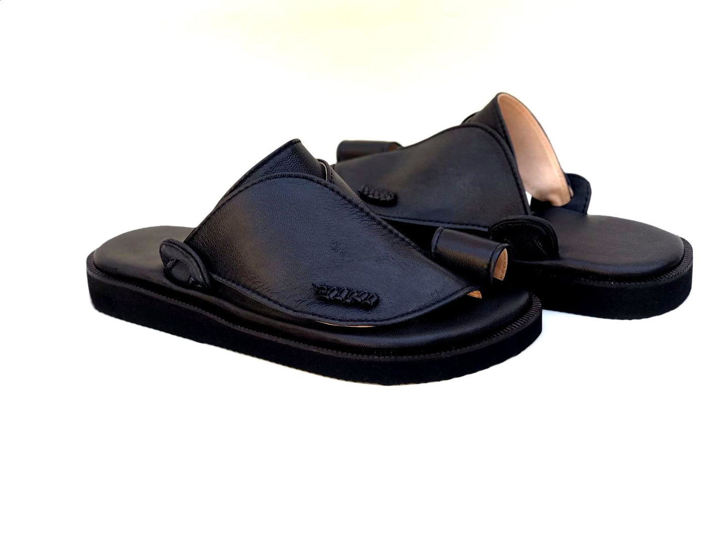 Black Khaleeji -  Men Leather Sandals