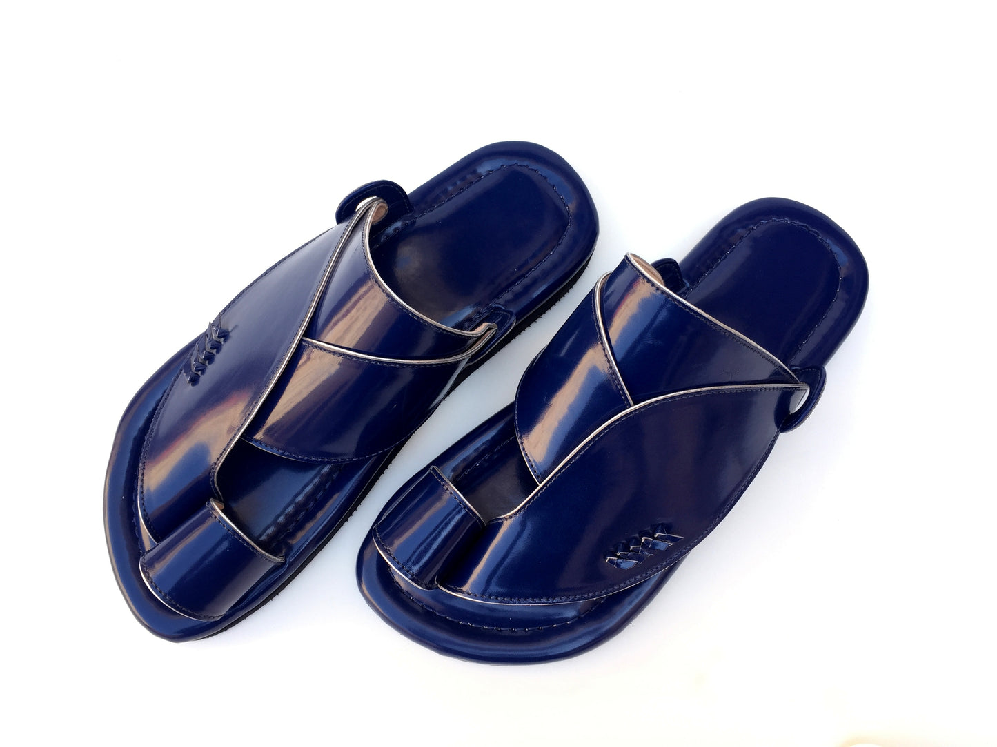 Navy Saudi - Men Leather Sandals